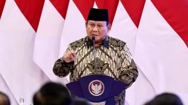 Prabowo Hadiri Munas Kadin untuk Pengukuhan Anindya Bakrie dan Arsjad Rasjid