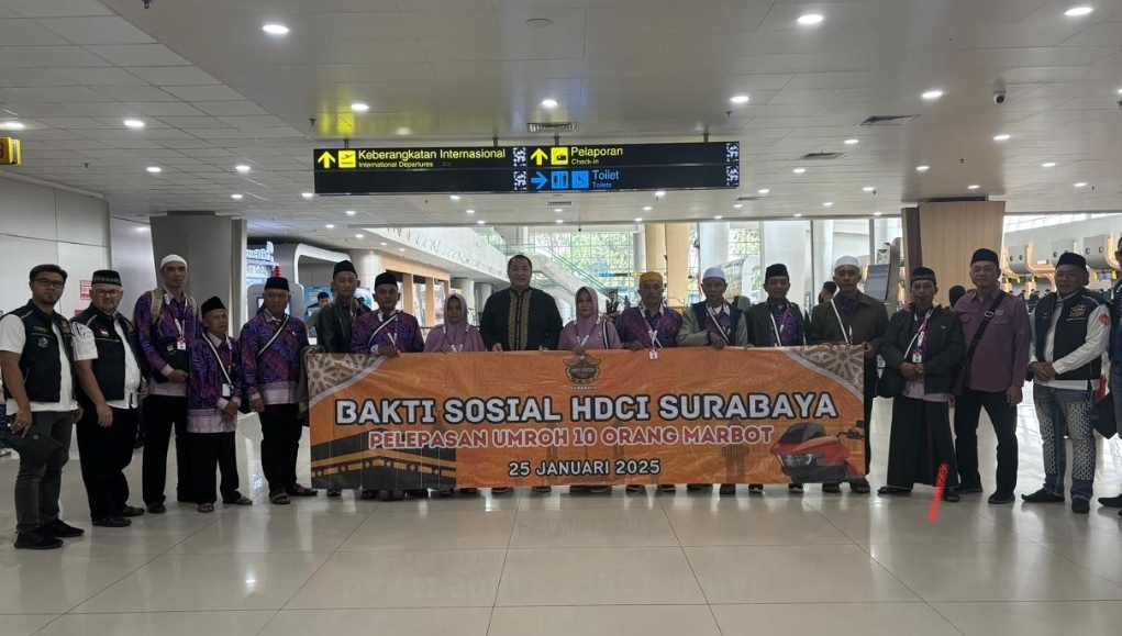 HDCI Jatim Sukses Berangkatkan 10 Marbot ke Tanah Suci