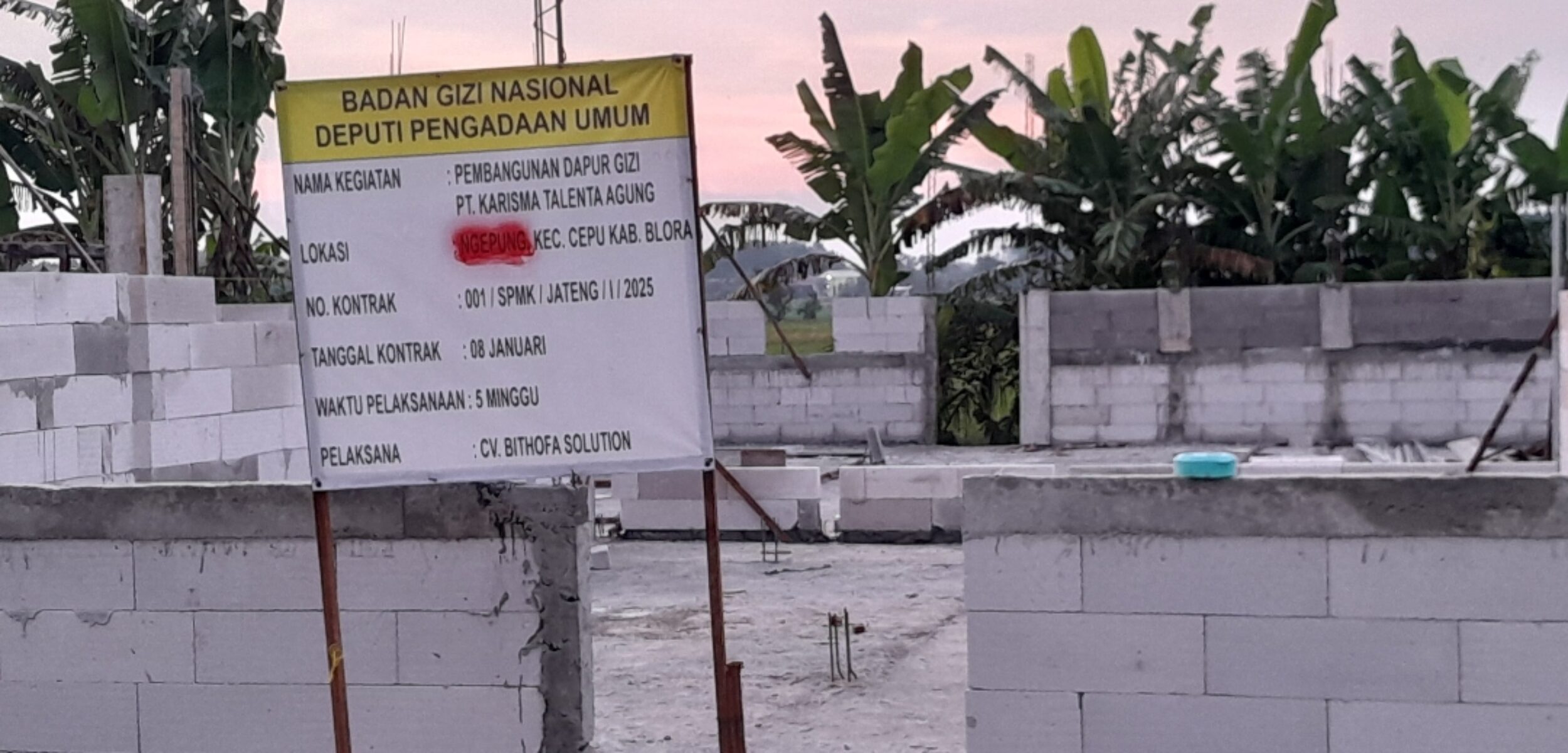 Proyek Dapur Umum BGN di Blora Jadi Sorotan Publik