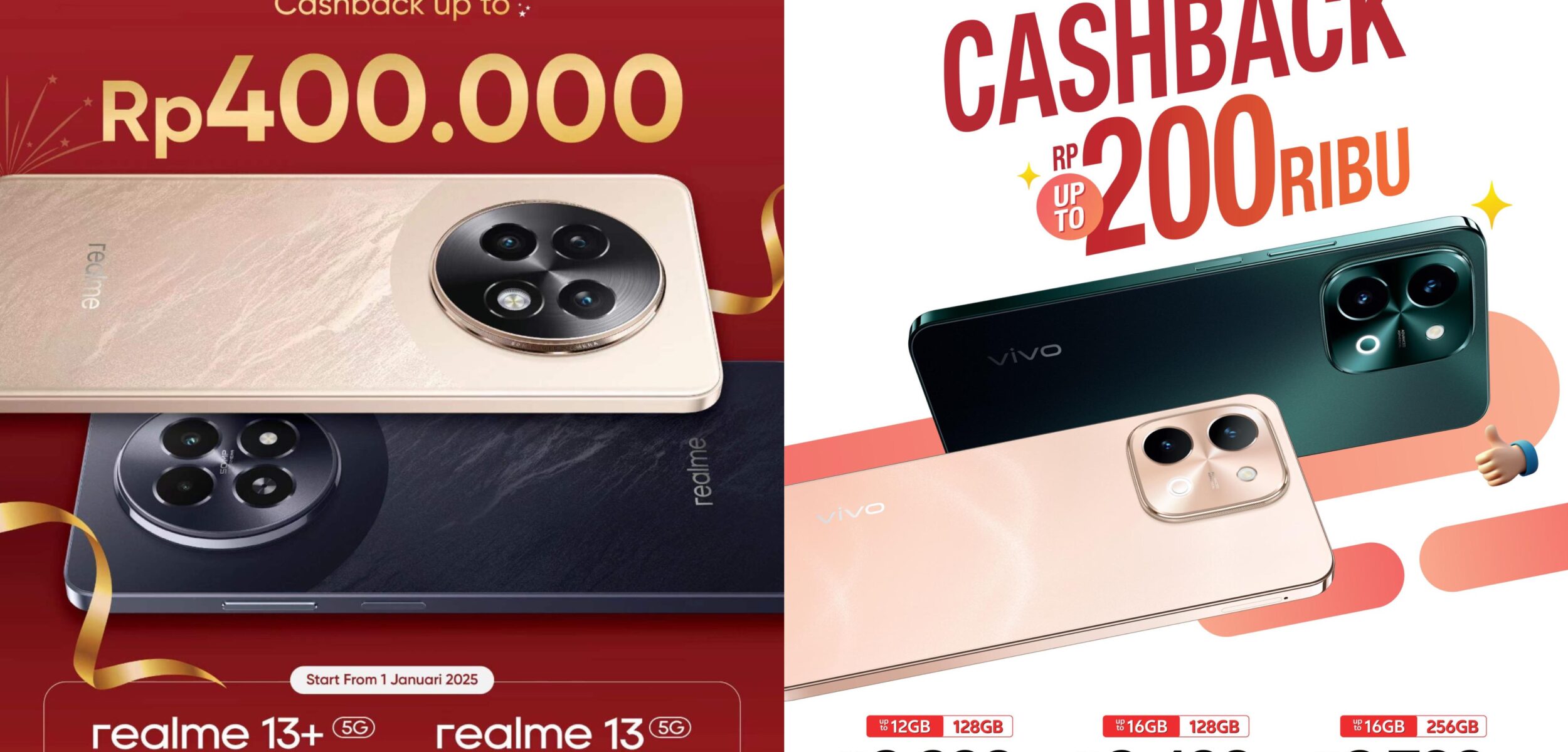 Spesial Awal Tahun 2025, Taracell Mojokerto Hadirkan Promo Cashback Realme hingga Vivo