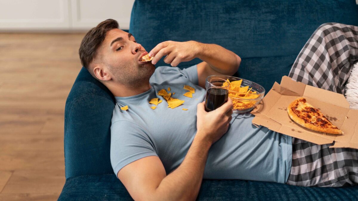 person with eating disorder trying eat fast food 11zon scaled