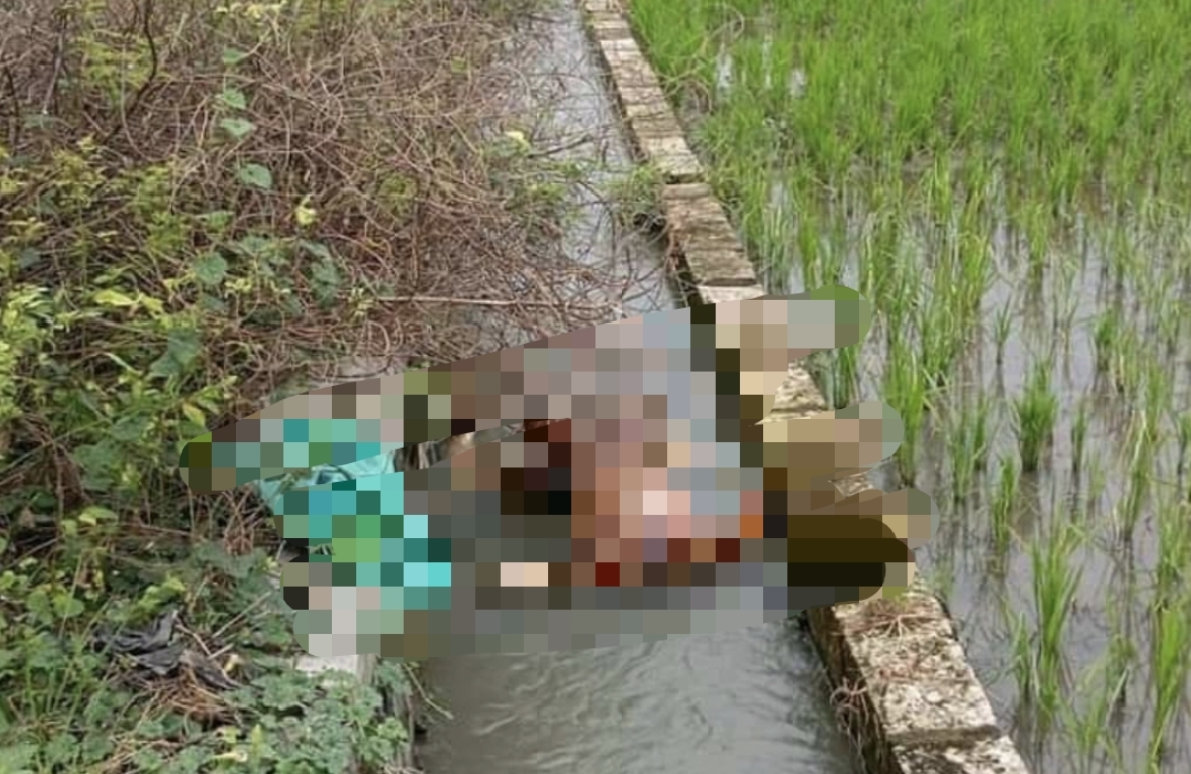 Mayat tanpa kepala yang ditemukan di saluran irigasi di Jombang. (Humas Polres Jombang for kabarterdepan.com)