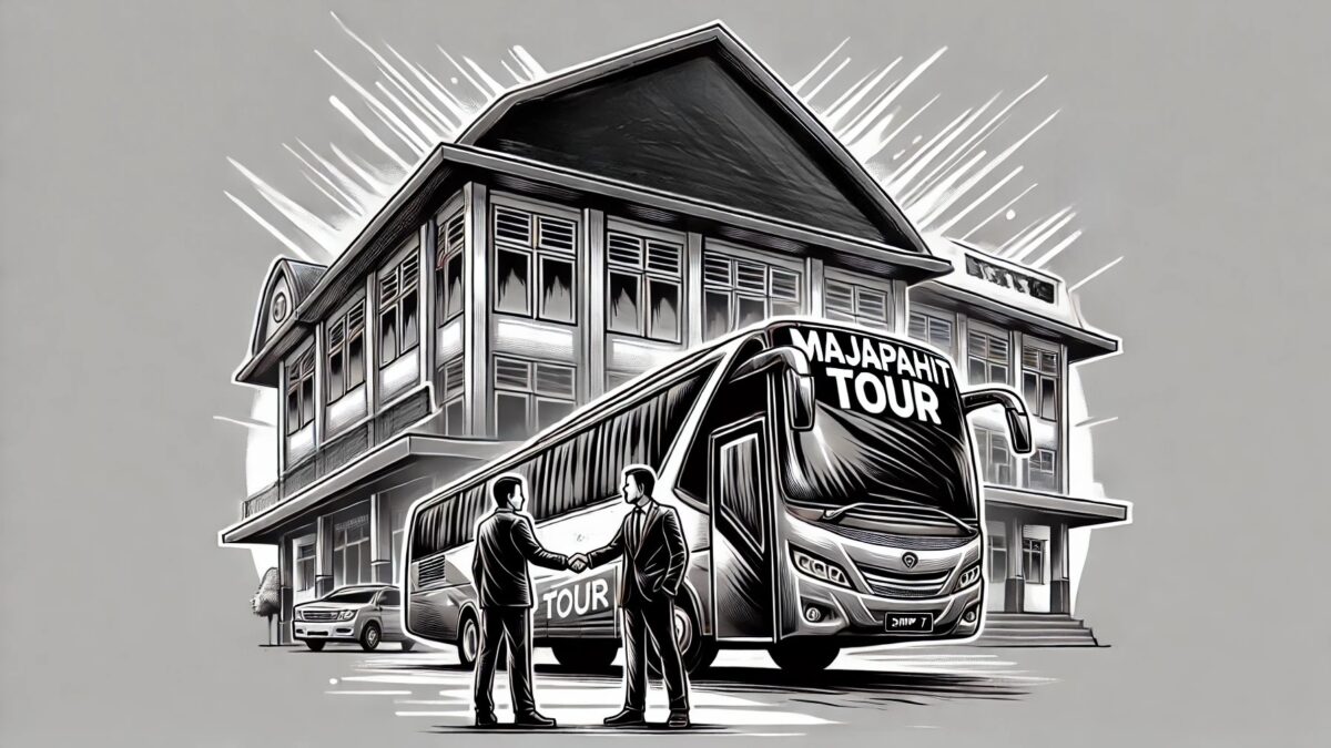 DALL·E 2025 02 25 00.00.57 A sharp art style illustration featuring a bus with MAJAPAHIT TOUR written on it. Behind the bus there is a school building with SMPN 7 KOTA MOJOK 1 1 DALL·E 2025 02 25 00.00.57 A sharp art style illustration featuring a bus with MAJAPAHIT TOUR written on it. Behind the bus there is a school building with SMPN 7 KOTA MOJOK 1