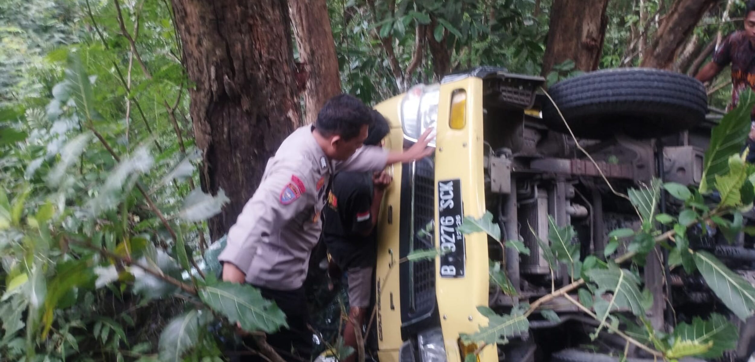 Rem Blong, Truk Bermuatan Cat Terperosok ke Jurang di Jalur Mangunan-Dlingo Bantul