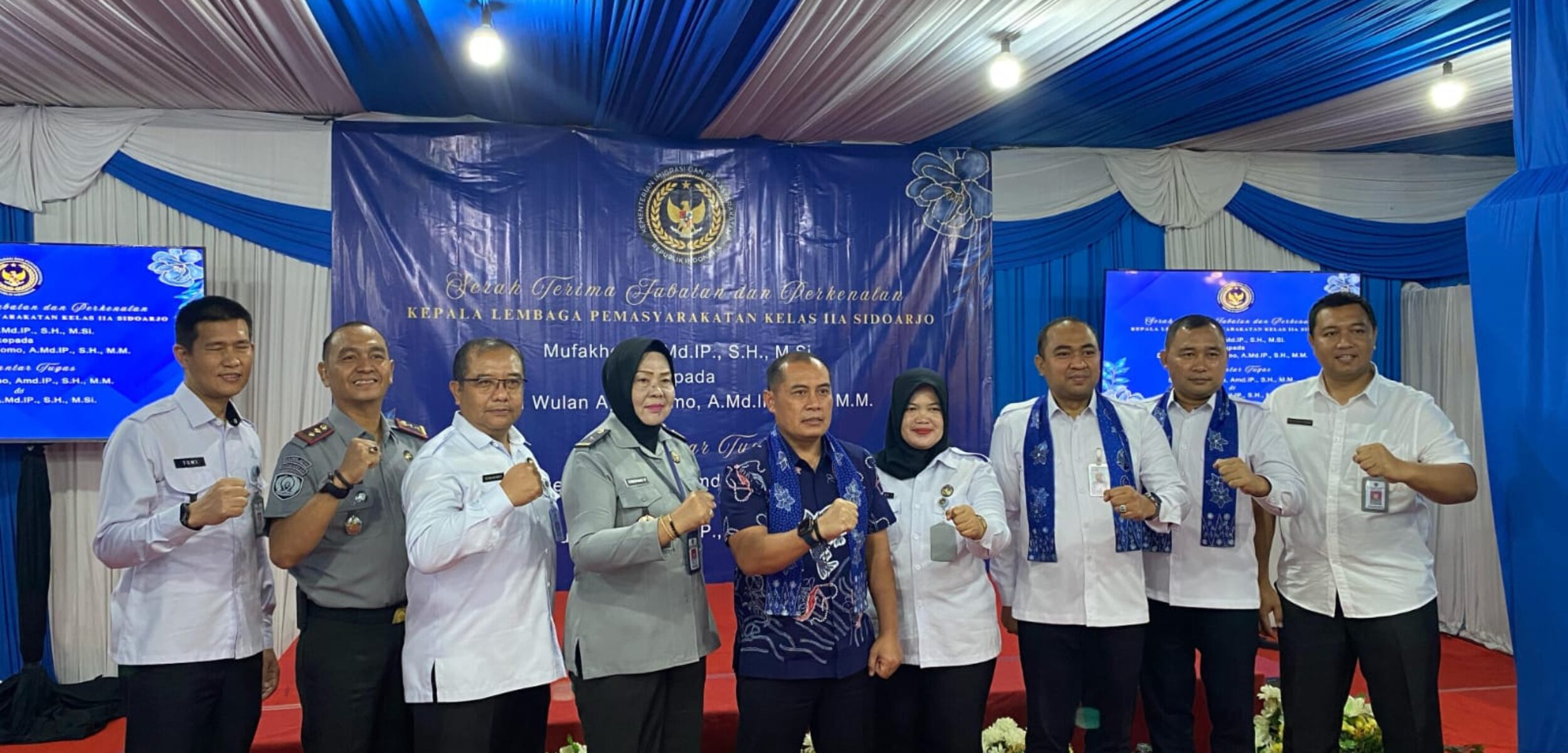 Kalapas Mojokerto Hadiri Sertijab Kalapas Sidoarjo, Dukung Kolaborasi