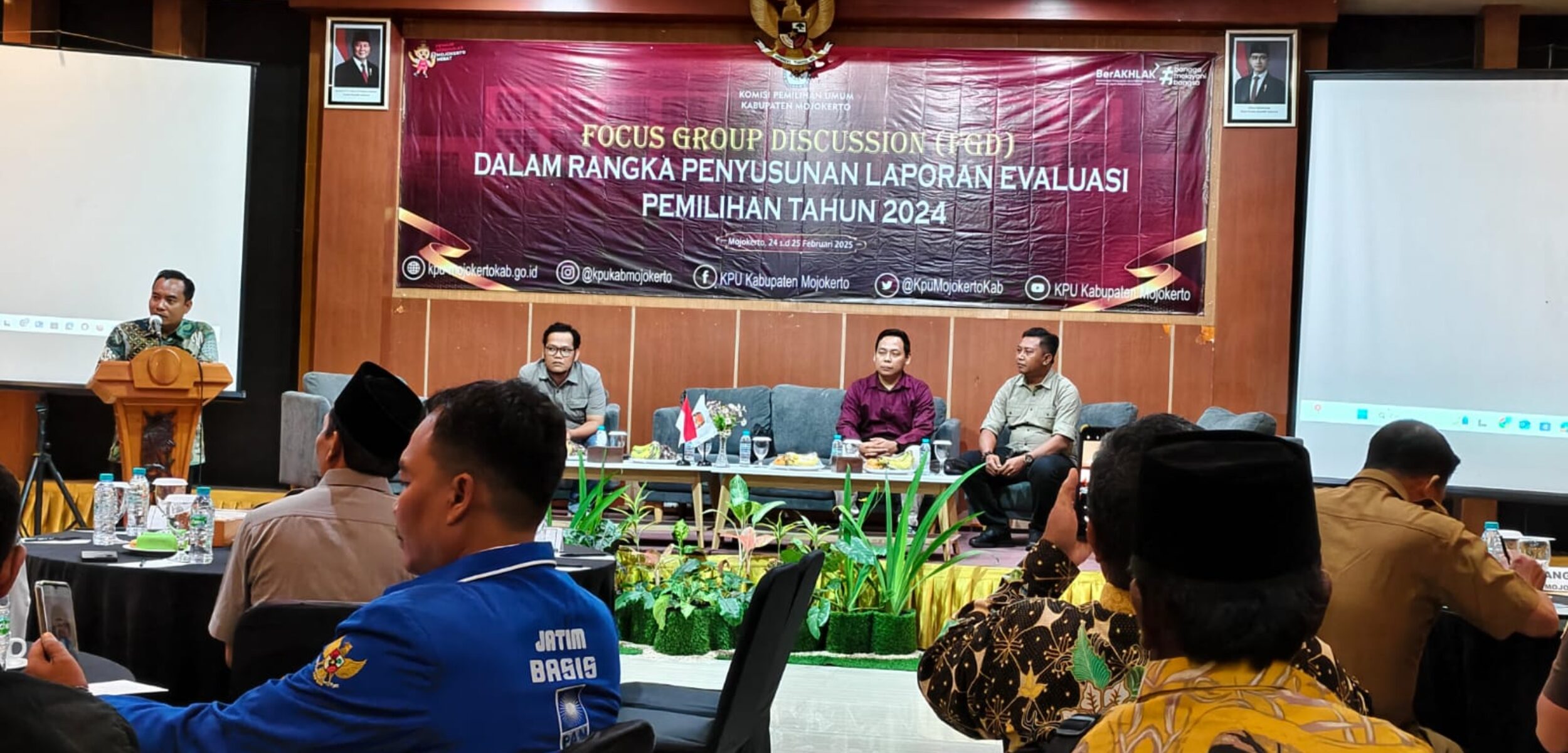 KPU Kabupaten Mojokerto Evaluasi Pemilu 2024, Tingkat Partisipasi Capai 84,6 Persen