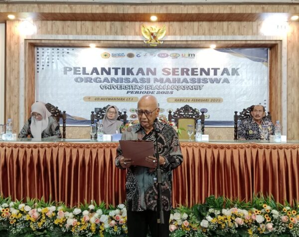 Rektor Tegaskan Harus Bebas Radikalisme, Pelantikan Serentak Ormawa UNIM 2025