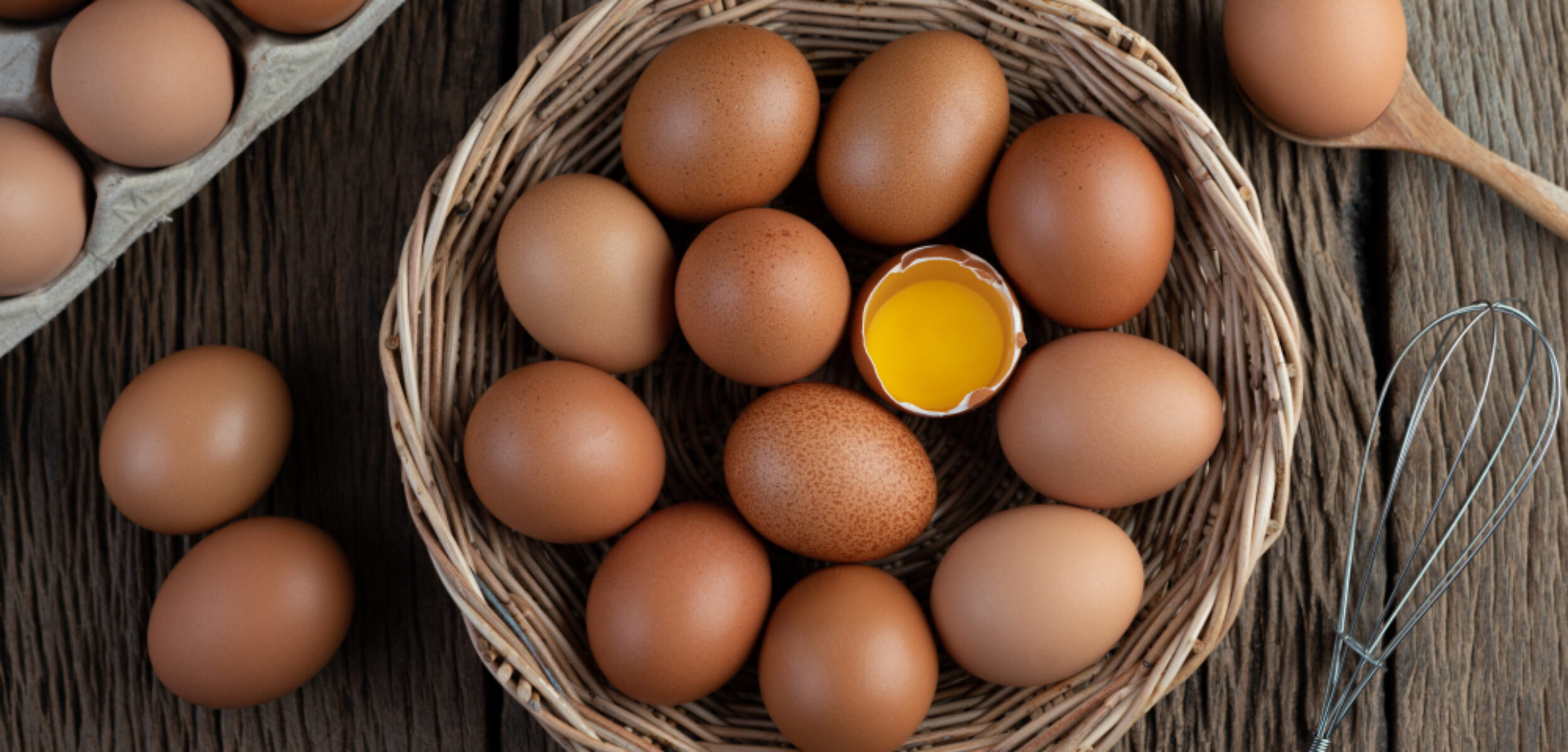 Ilustrasi bahan pokok telur ayam. (Freepik)