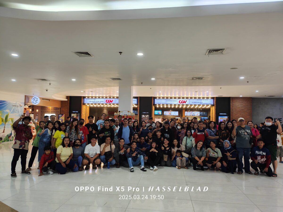 Keluarga besar GBT Lion of Judah dan Kabar Terdepan nobar Last Supper, Selasa (24/3/2025) (Ivan Setiawan Motor) 