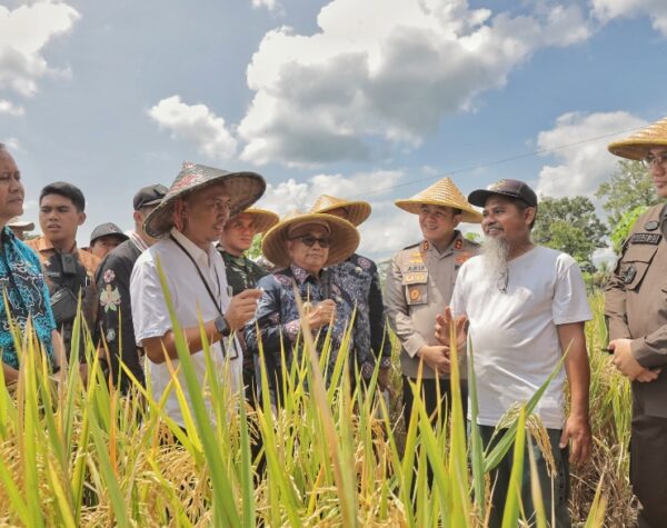 Kapolres Blitar Bersama Bupati Lakukan Panen Raya