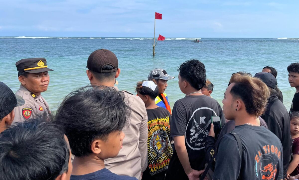 Kondisi Pantai Balekambang usai kejadian 3 santri asal Ponpes di Pacet tenggelam, Rabu (9/4/2025) siang sekitar pukul 13.00 WIB (Redaksi / Kabarterdepan.com) 