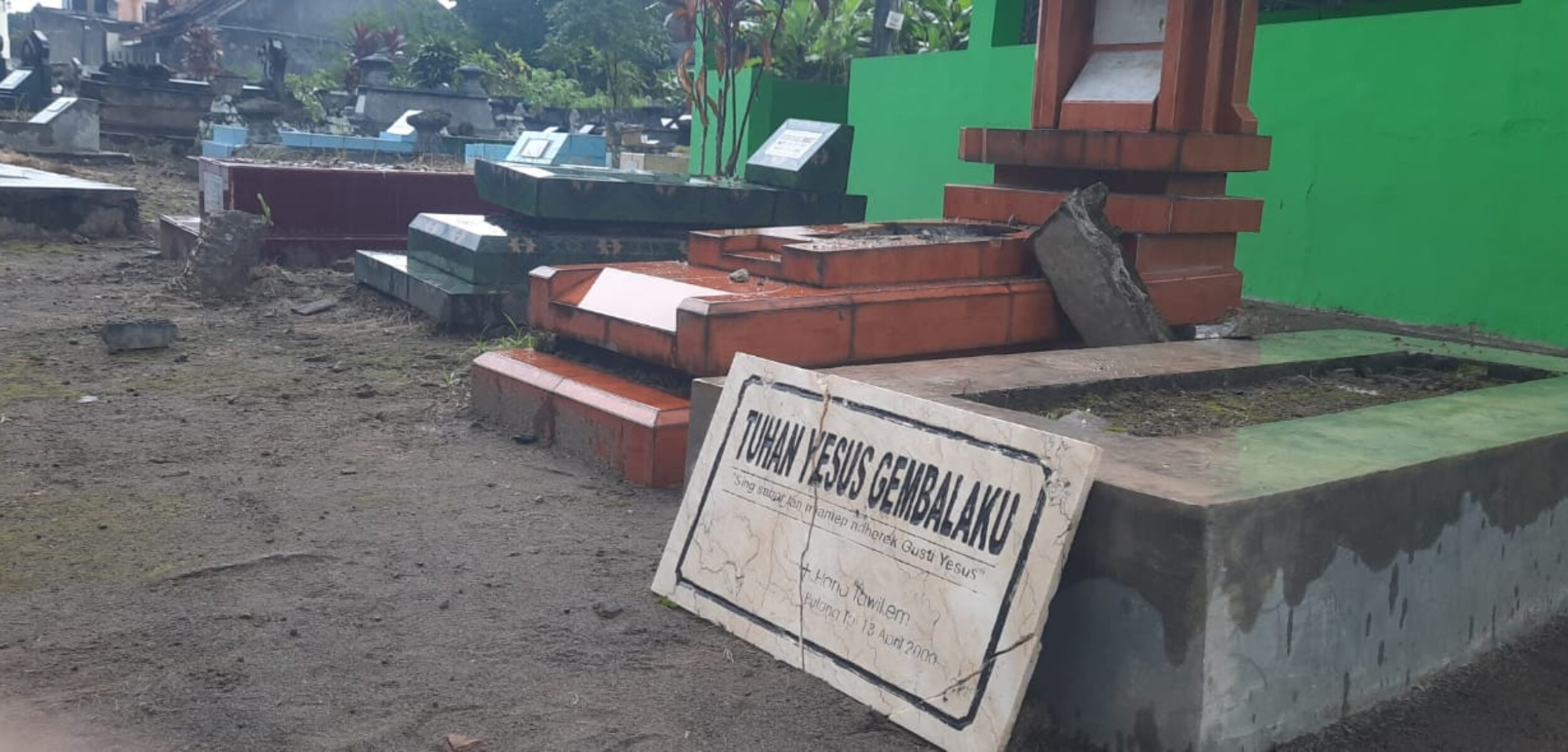7 Makam Nasrani Dirusak Orang Tak Dikenal, Begini Kata Pendeta GPdI Baturetno