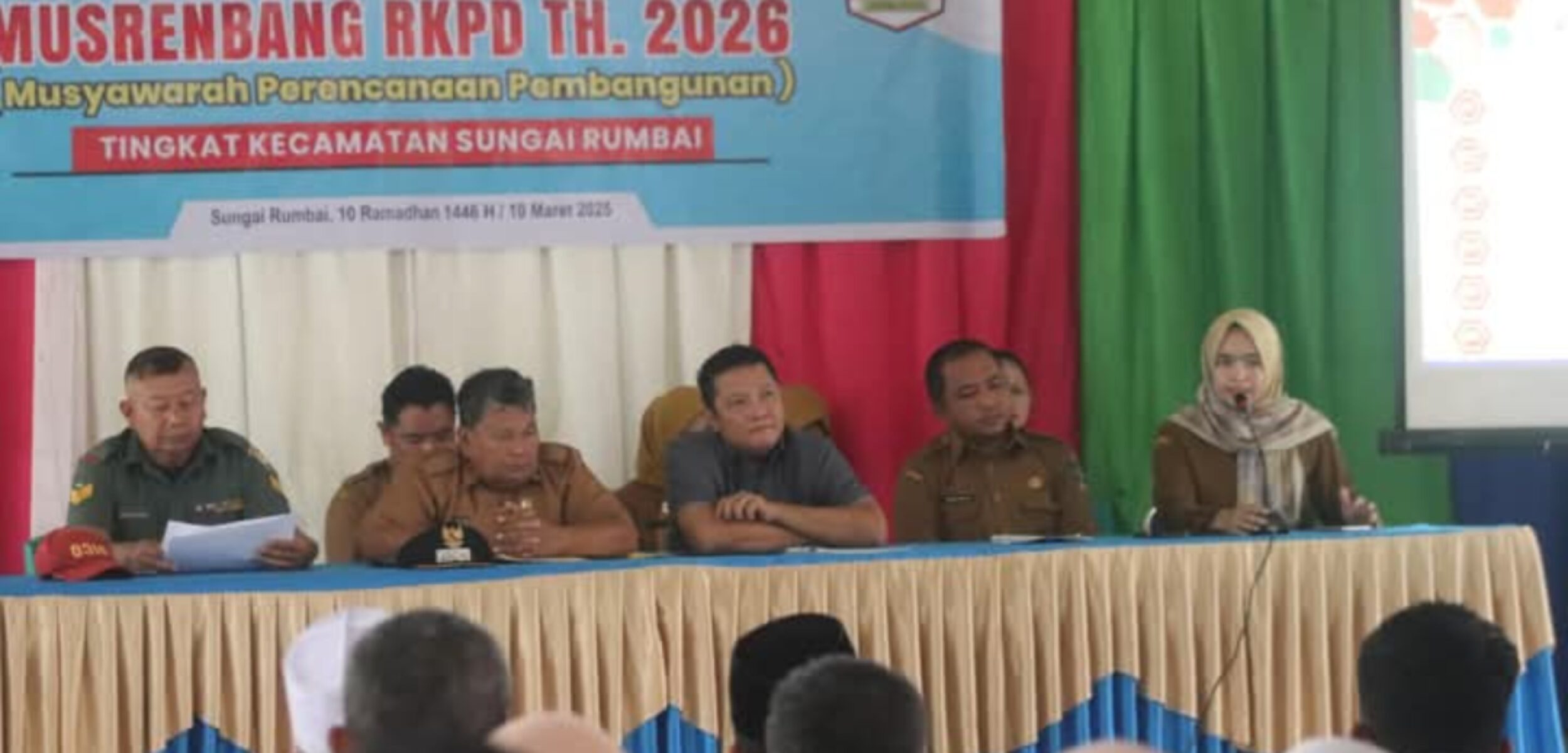 Ketua DPRD Kabupaten Dharmasraya Hadiri Musrenbang RKPD Kecamatan Sungai Rumbai