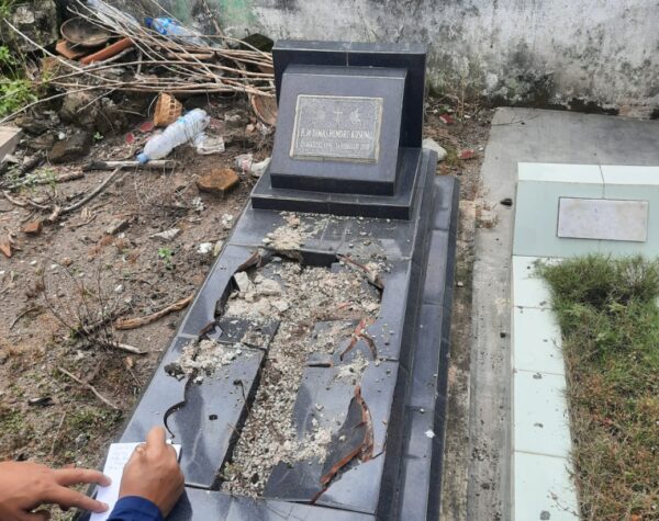 Polres Bantul Selidiki Pelaku Perusakan 7 Makam Nasrani, Nisan Pecah Hingga Papan Nama Patah