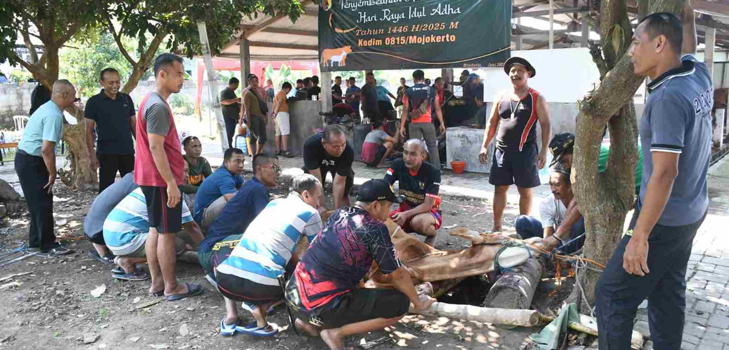 Sedekah Prajurit, Kodim 0815/Mojokerto Salurkan Daging Kurban untuk Masyarakat