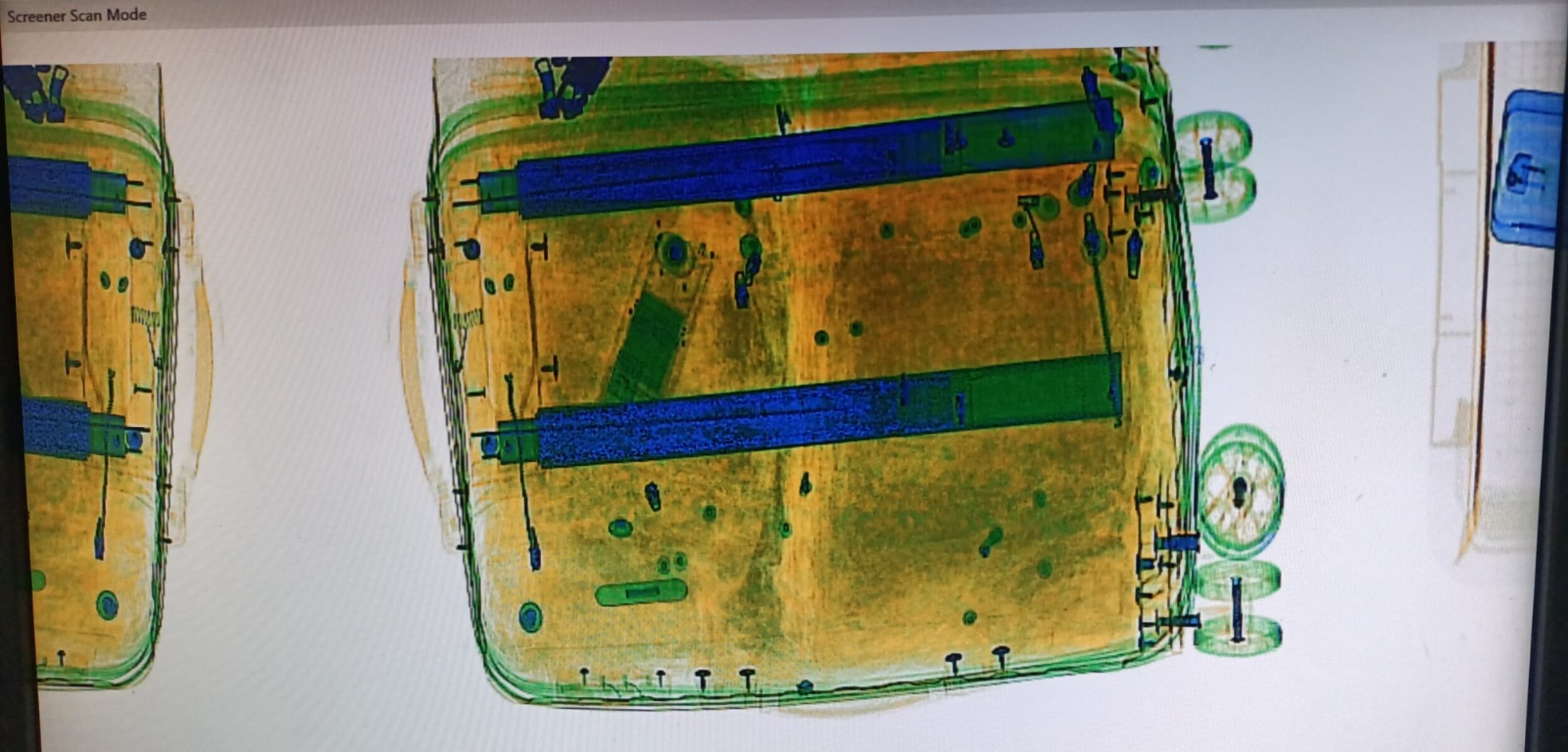 X-ray yang menampilkan sabu-sabu seberat 1,6 kilogram di Bandara Juanda, Senin (16/6/2025) (Redaksi / Kabarterdepan.com)
