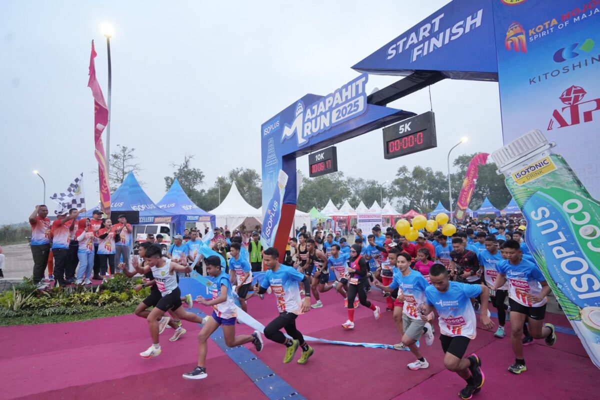 Majapahit Run 2025 di Taman Bahari Majapahit, Pulorejo, Minggu (22/6/2025) (Kominfo Kota Mojokerto untuk Kabar Terdepan)