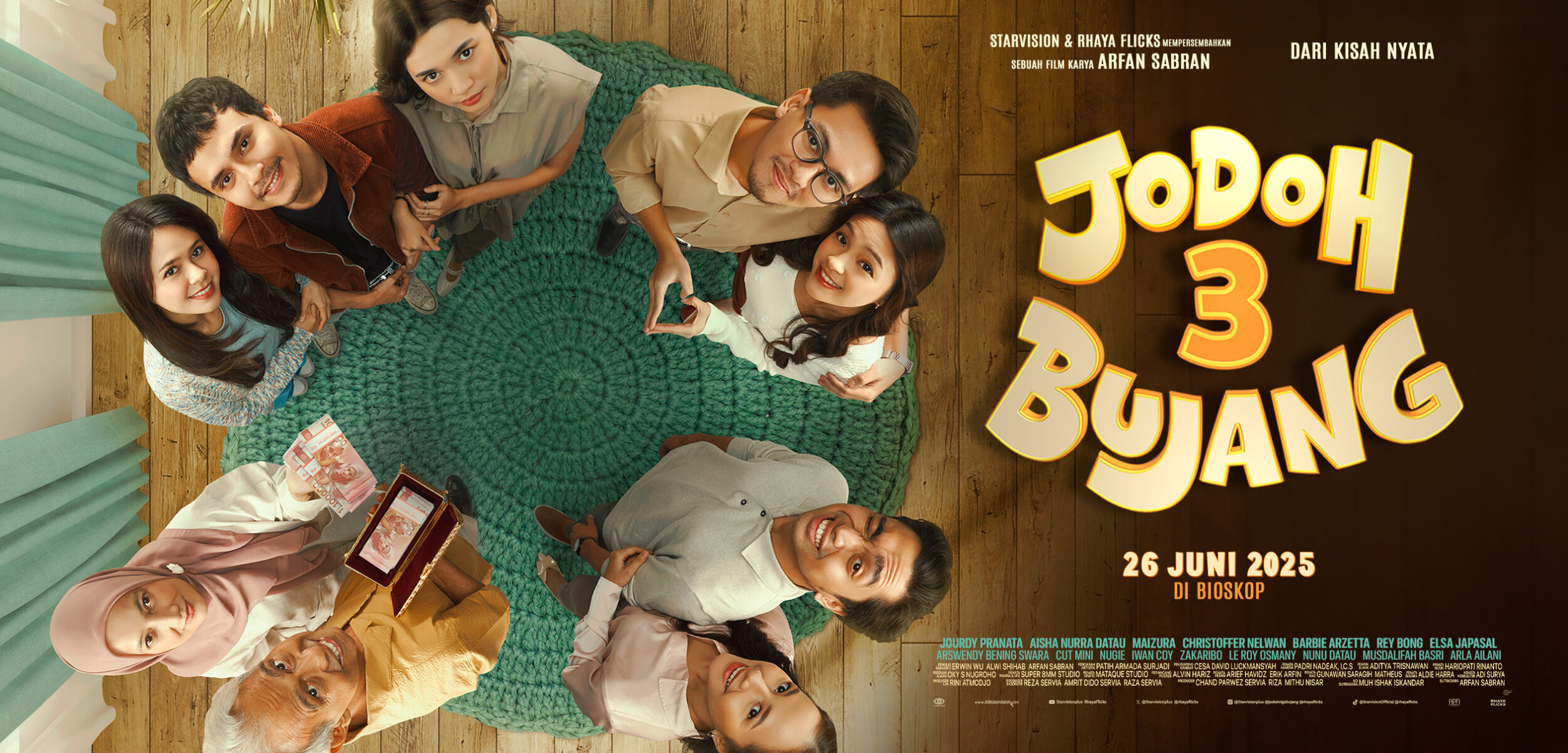 Jodoh 3 Bujang: Komedi Romantis Pencarian Cinta Terhalang Adat dan Tekanan Orangtua