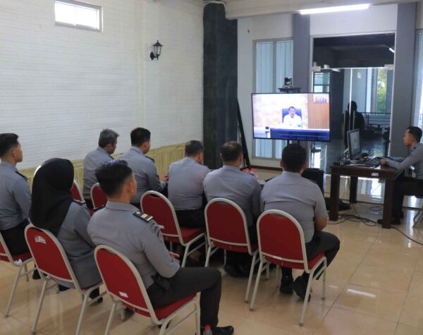 Lapas Pemuda Madiun Ikuti Arahan Dirjenpas Secara Virtual