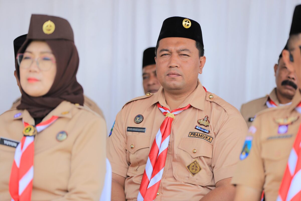 Kepala Lapas Kelas IIB Mojokerto, Rudi Kristiawan menghadiri pembukaan Perkemahan Satya Dharma Bhakti Pemasyarakatan 2025.