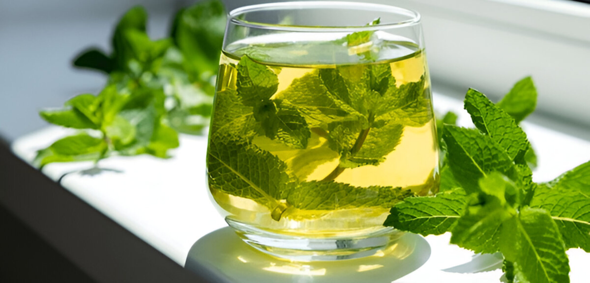 Ilustrasi daun pecah beling.