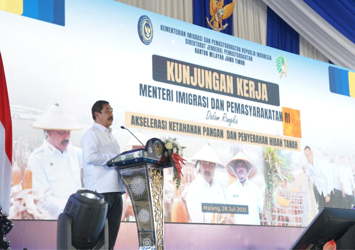 Menteri Imigrasi dan Pemasyarakatan, Agus Andrianto melaksanakan kunjungan kerja ke Sarana Asimilasi dan Edukasi (SAE) L’Sima Ngajum, Kabupaten Malang. (Humas Kanwil Ditjenpas Jatim)