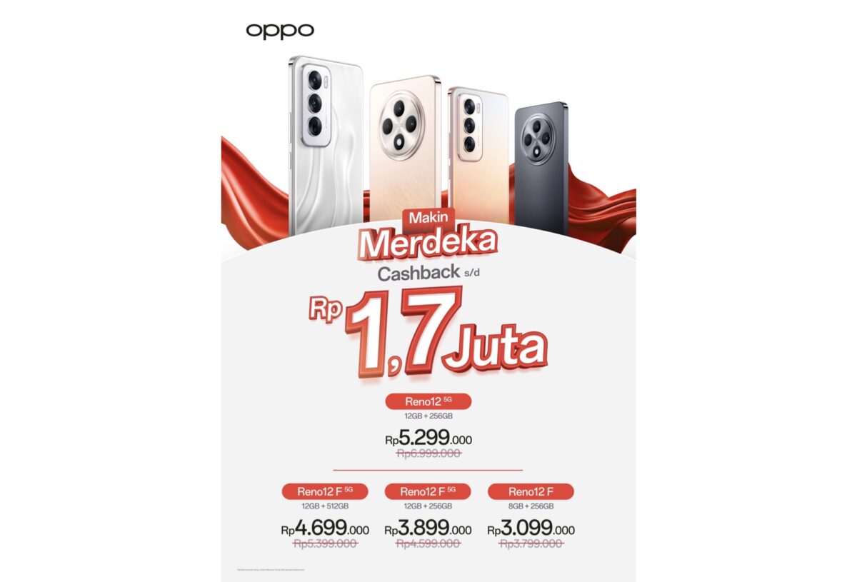 Promo Oppo Reno12 ‘Makin Merdeka’ di Tara Cell Mojokerto. (Tara Cell for Kabar Terdepan)
