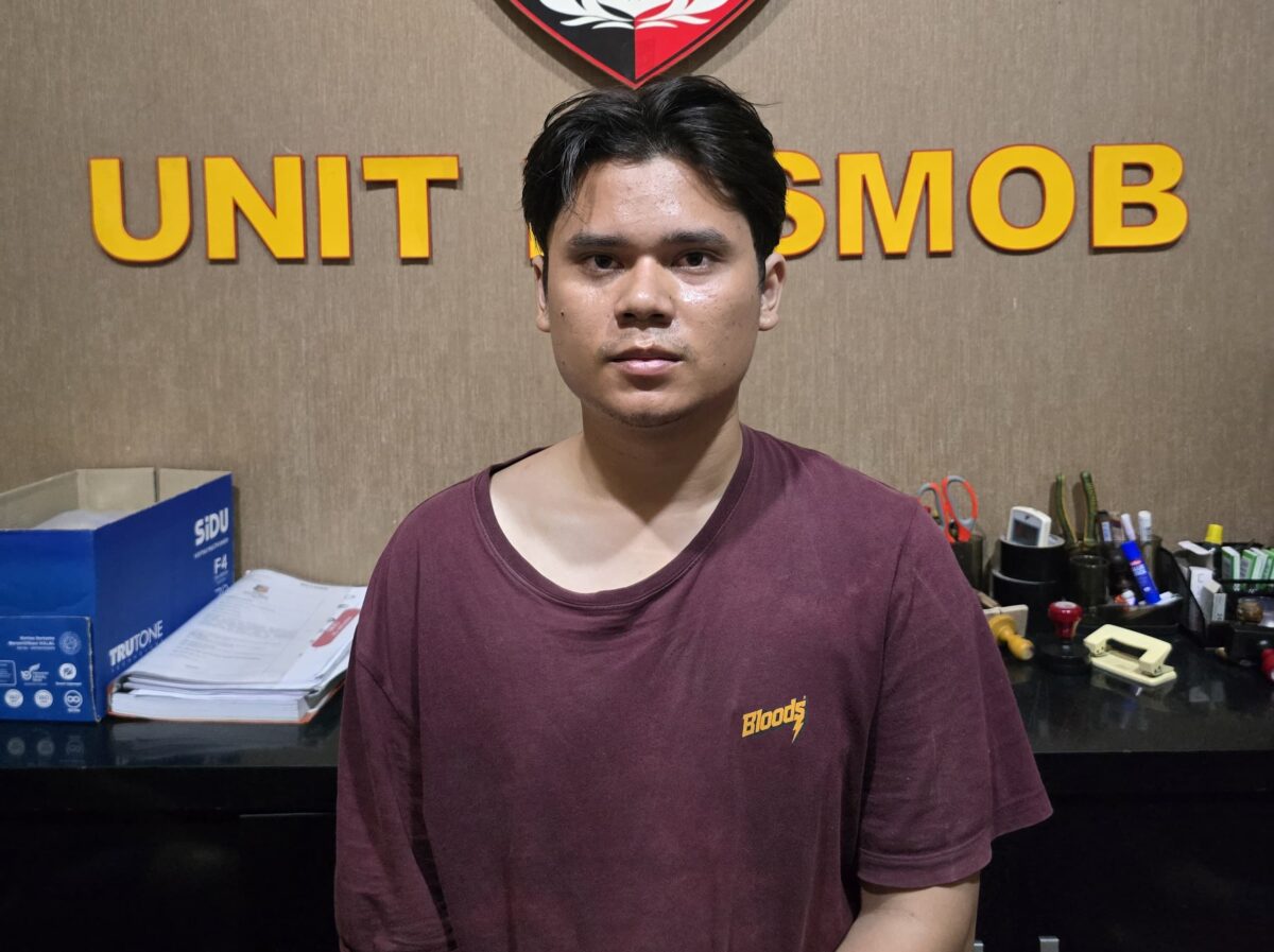 Wajah pelaku mutilasi sadis, Alvi Maulana (24) saat diamankan polisi (Satreskrim Polres Mojokerto)