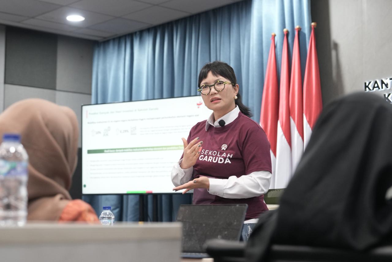 Wakil Menteri Pendidikan Tinggi, Sains, dan Teknologi, Stella Christie meenjelaskan tentang Sekolah Garuda (<a href="https://www.komdigi.go.id/">Kemkomdigi</a>)