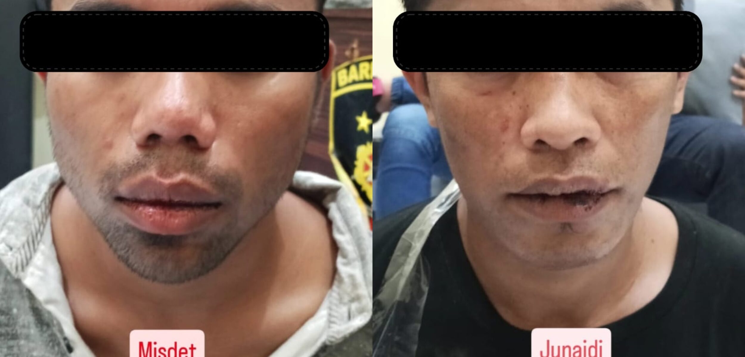 Foto dua tersangka yang di amankan Satreskrim Polres Sampang (fais/kabarterdepan.com)