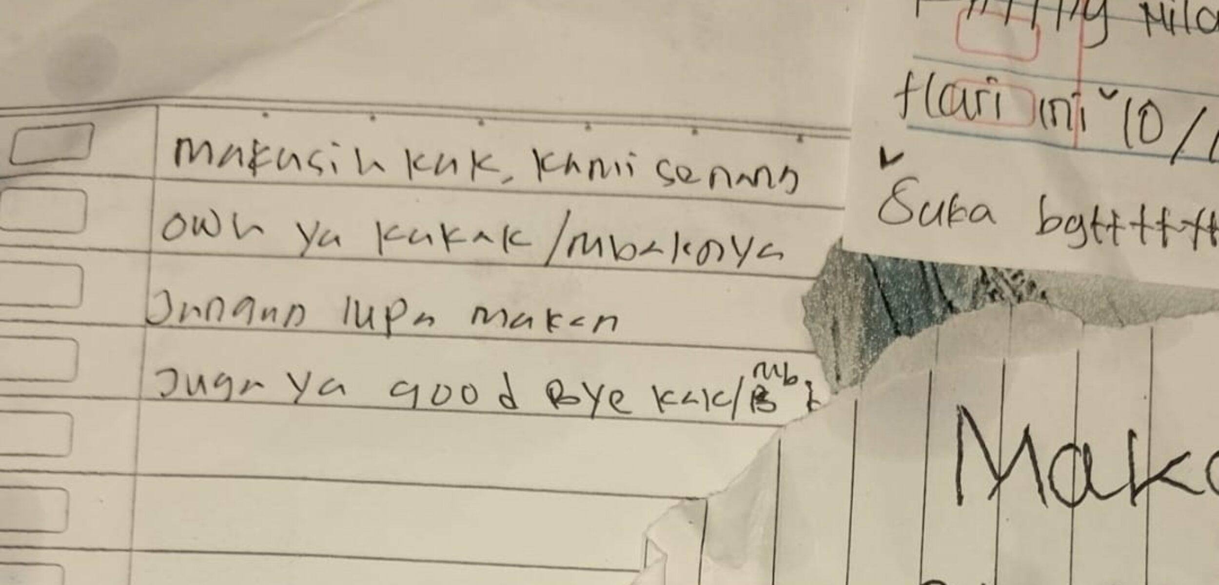 Surat Kecil dari Murid untuk Dapur SPPG Dalpenang Sampang