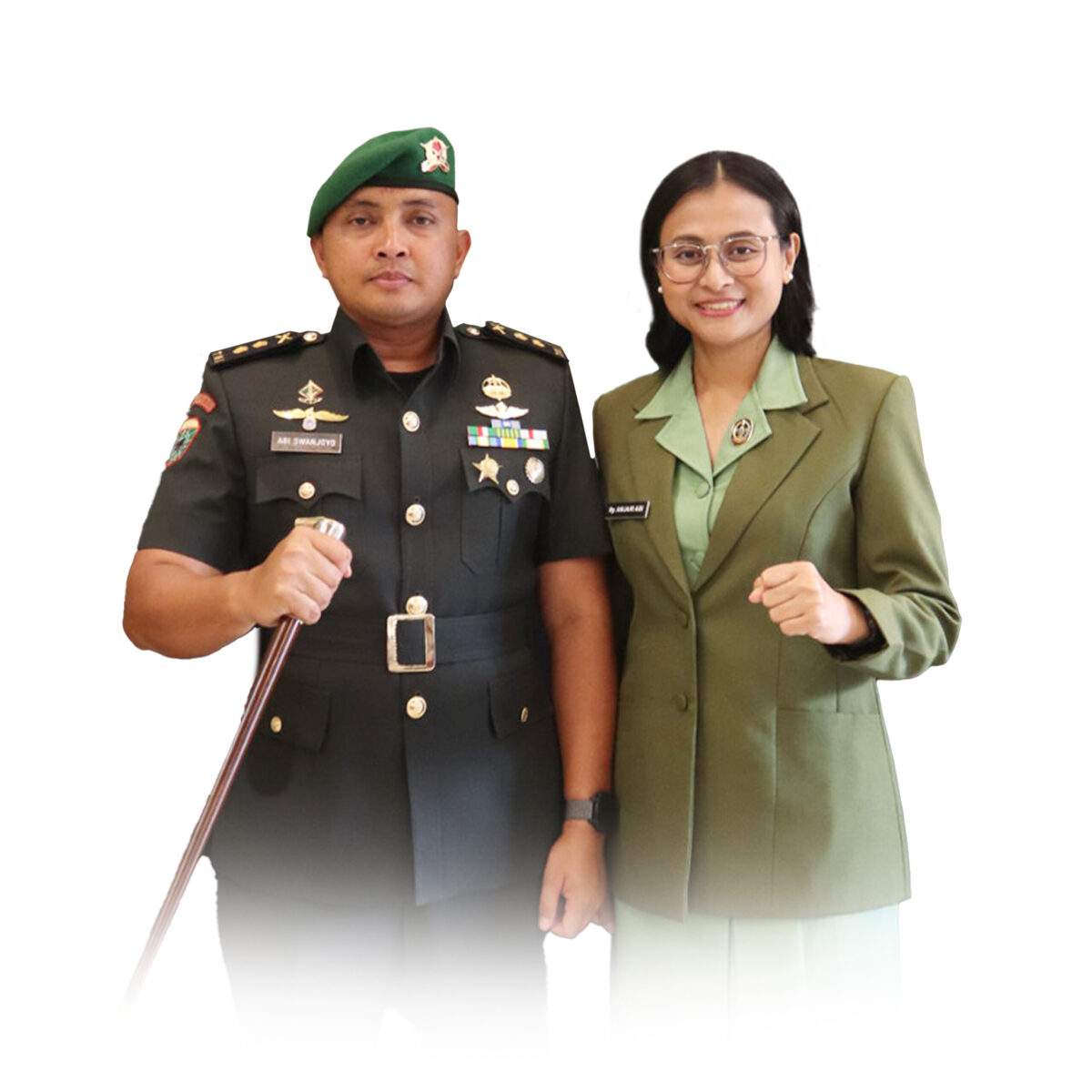 Potret Dandim 0815/Mojokerto Letkol Inf Abi Swanjoyo dan Ibu Anjani Abi Swanjoyo. (Redaksi Kabar Terdepan)