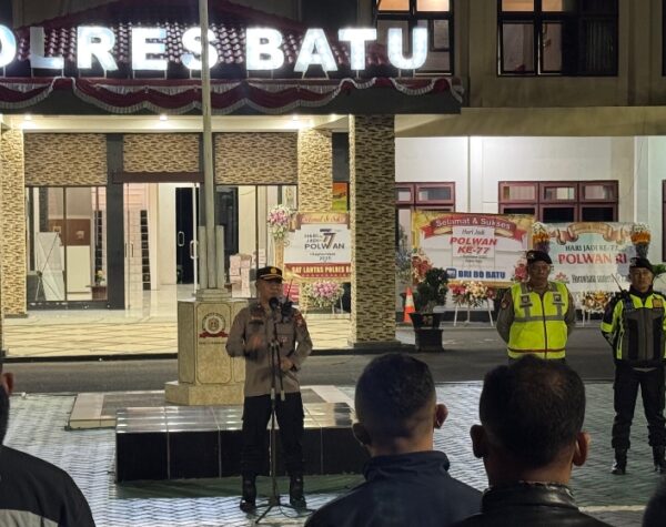 Polres Batu Patroli Skala Besar, Jaga Stabilitas Keamanan dan Kenyamanan Masyarakat