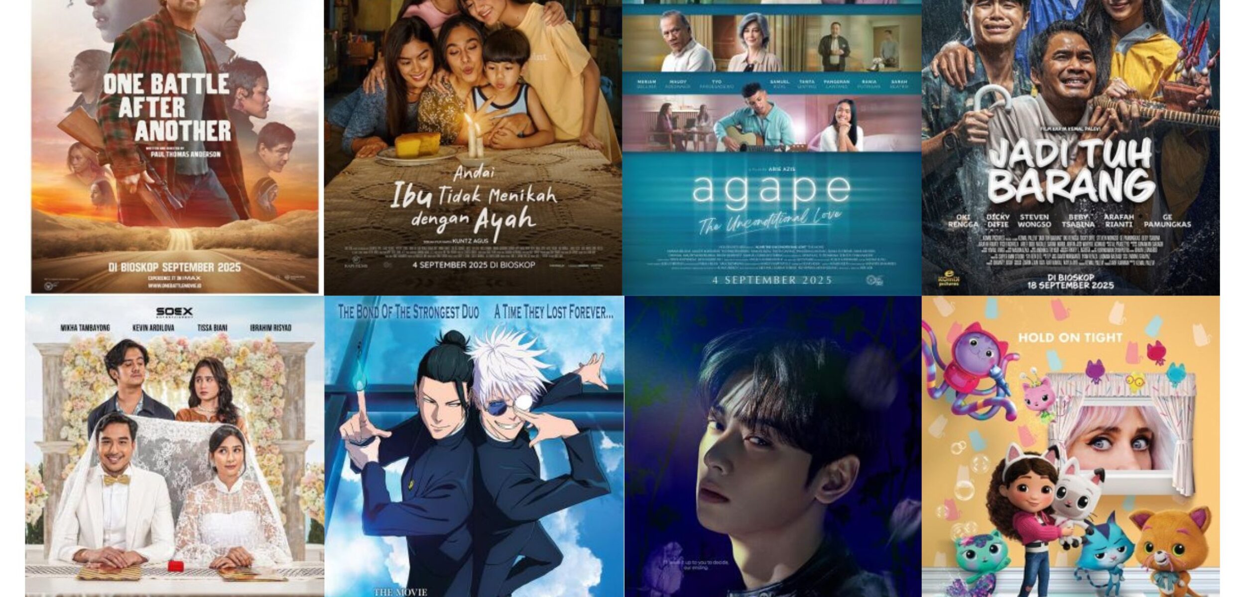 Deretan film terbaru di bioskop yang tayang September 2025. (CGV dan Cineplex21)