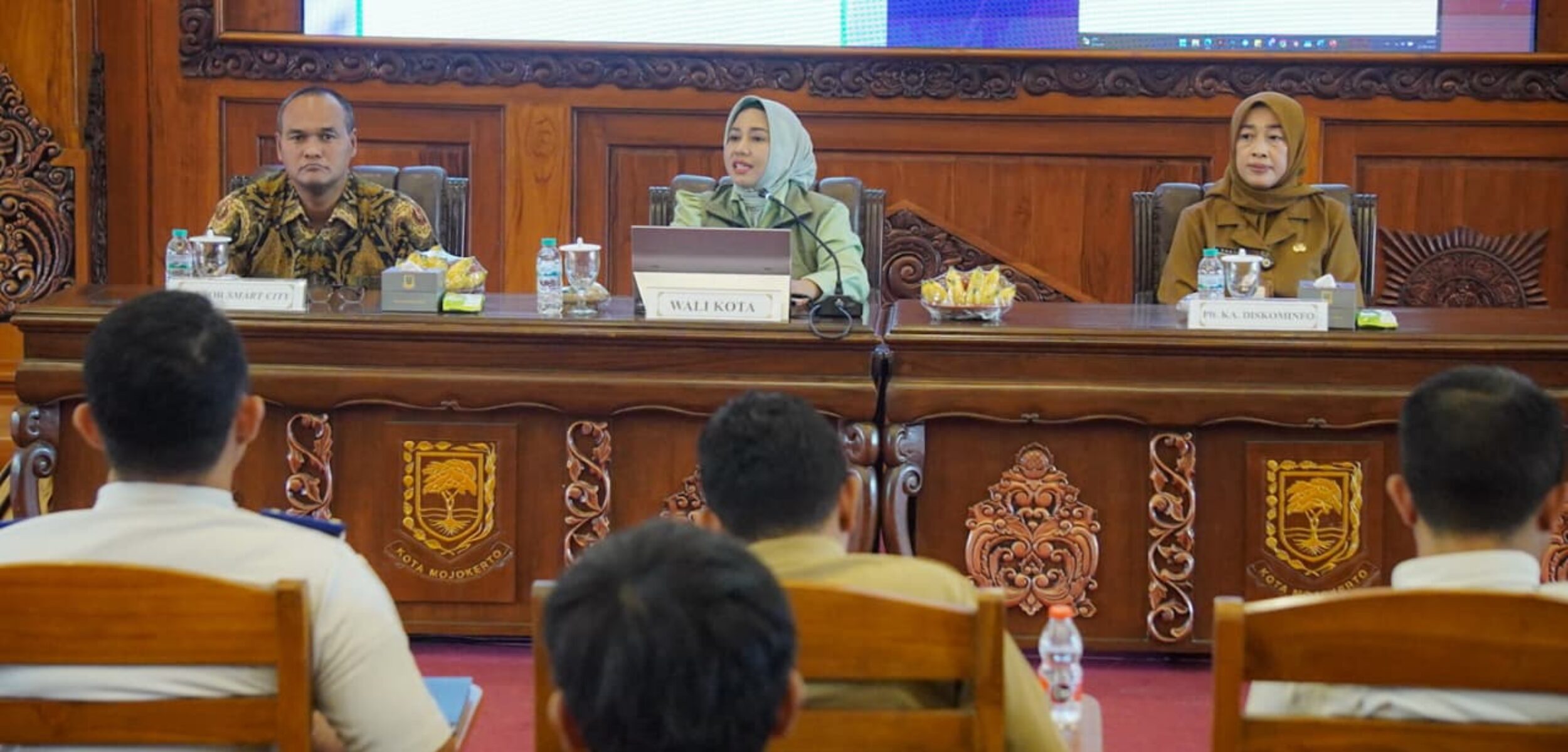 Wali Kota Mojokerto Ika Puspitasari dalam Focus Group Discussion (FGD) Strategi Pengembangan Kota Cerdas (Smart City). (Kominfo Kota Mojokerto)