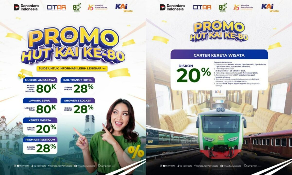 Promo HUT ke-80 KAI. (KAI for Kabar Terdepan)