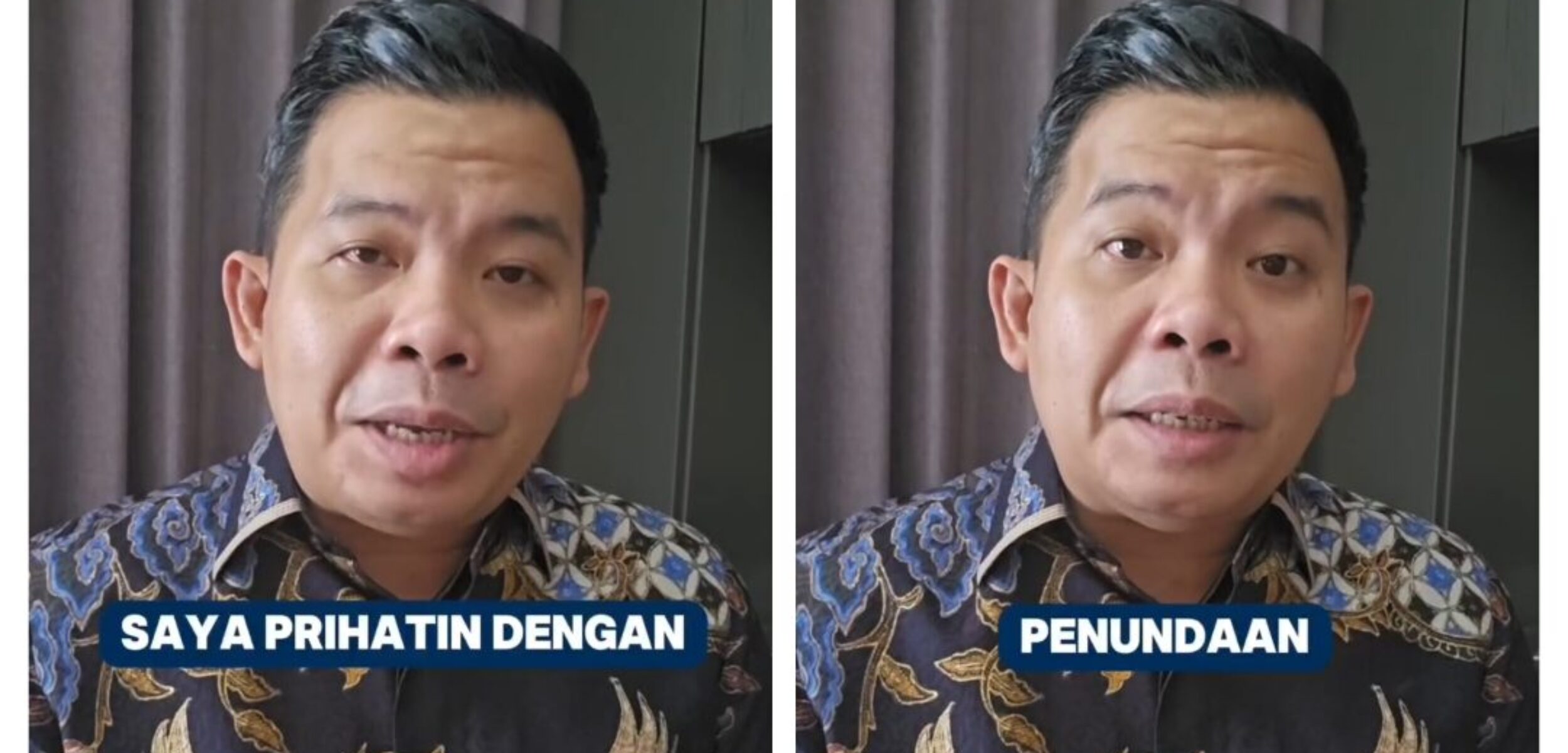 Kolase tangkapan layar video Waketum PKN Gerry Hukubun menyoroti penundaan pembangunan Bukit Doa Holly Land di Karanganyar oleh Bupati yang diupload oleh pegiat sosmed Abu Janda di akun Instagram miliknya @permadiaktivis, Selasa 30/9/2025