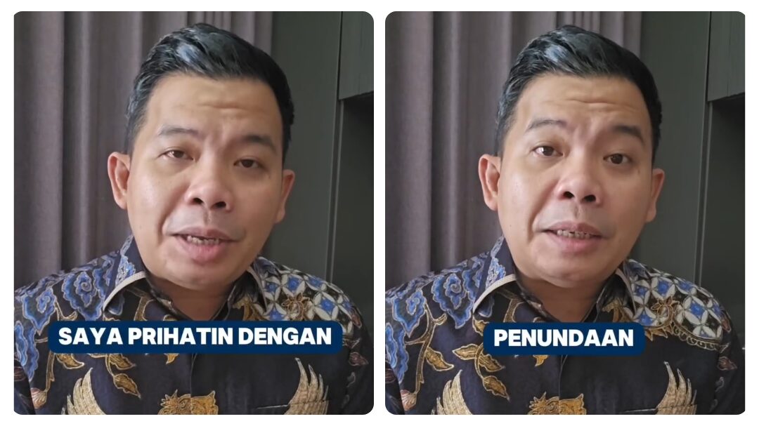 Kolase tangkapan layar video Waketum PKN Gerry Hukubun menyoroti penundaan pembangunan Bukit Doa Holly Land di Karanganyar oleh Bupati yang diupload oleh pegiat sosmed Abu Janda di akun Instagram miliknya @permadiaktivis, Selasa 30/9/2025 