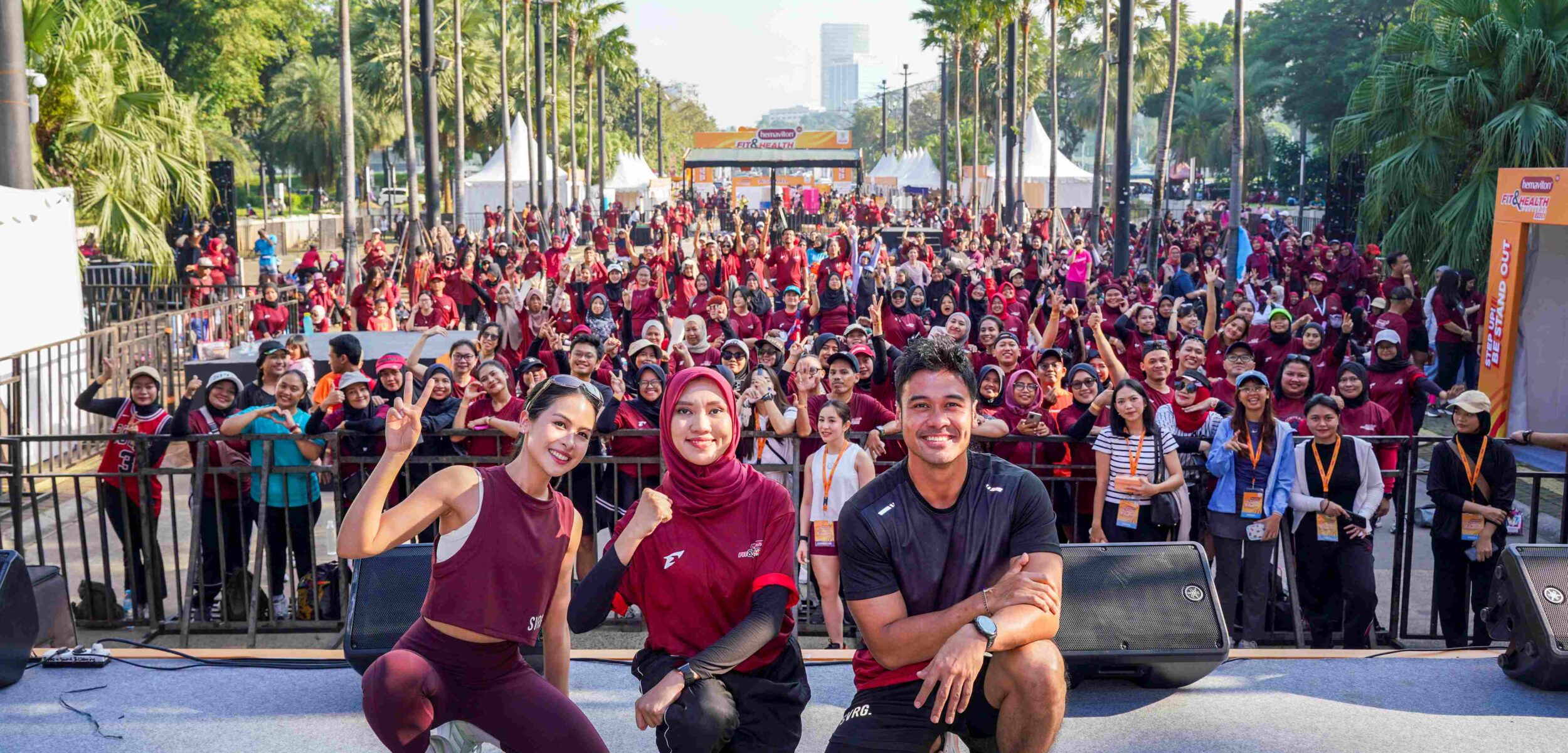 hemaviton bersama Maudy Ayunda, dan Chicco Jerikho mengajak masyarakat Indonesia dalam menerapkan gaya hidup aktif untuk meningkatkan kualitas kesehatan, sehingga dapat Step Up dan Be Stand Out dengan versi terbaik dalam menjalani kehidupan sehari-hari. (Istimewa)