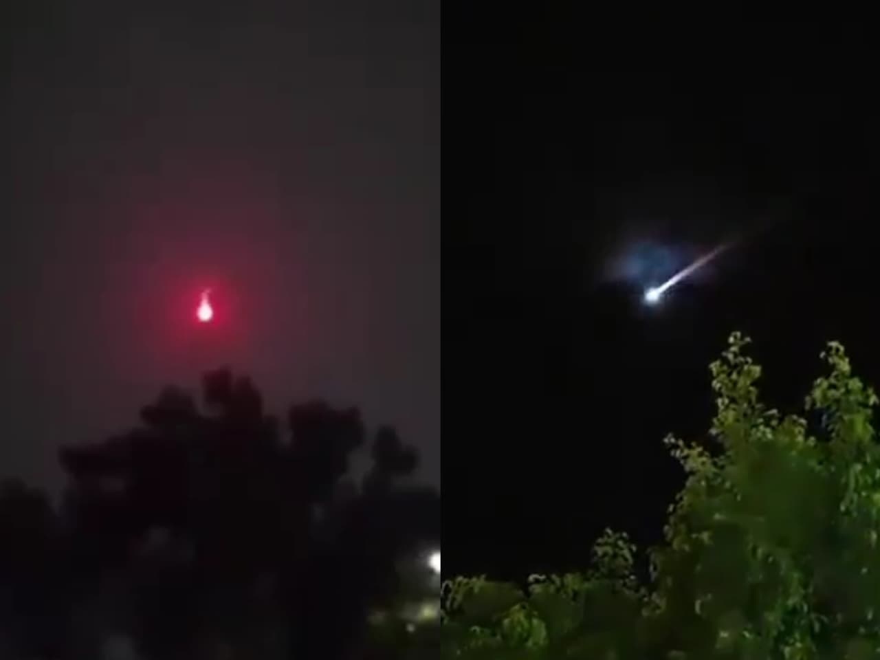 WhatsApp Image 2025 10 06 at 09.34.51 6df72b48 1 Potret bola api diduga meteor jatuh yang terekam kamera warga melintas di langit Cirebon. (X @groobaag)