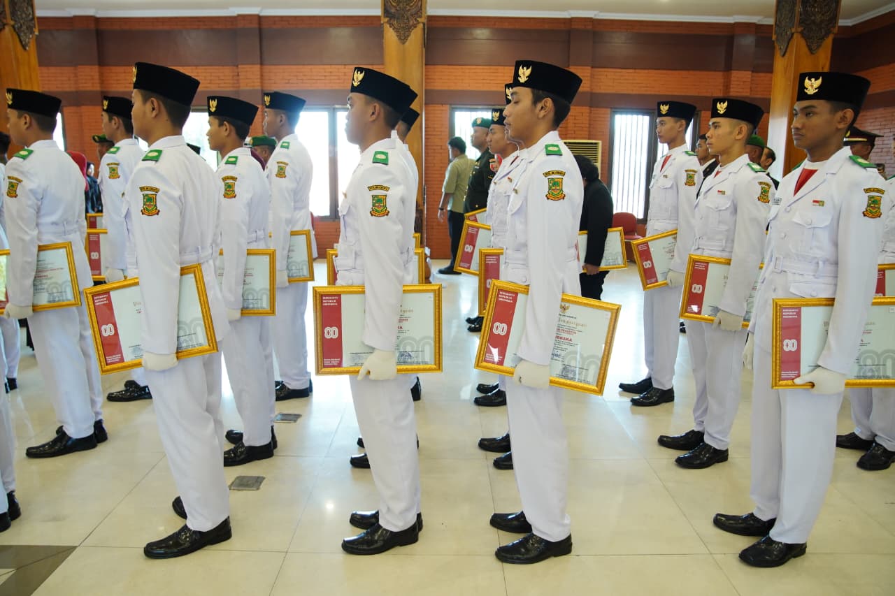 Potret Paskibraka Kota Mojokerto Tahun 2025. (Kominfo Kota Mojokerto)