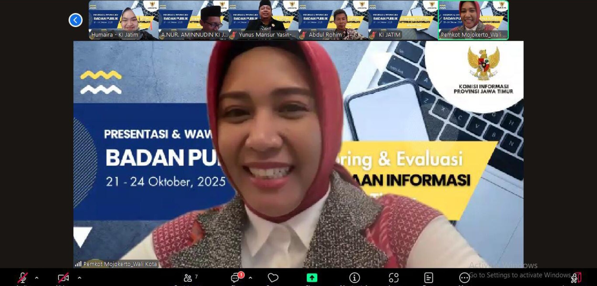 Penilaian KI Awards 2025 Jatim, Wali Kota Mojokerto Tegaskan Komitmen Keterbukaan Informasi Publik