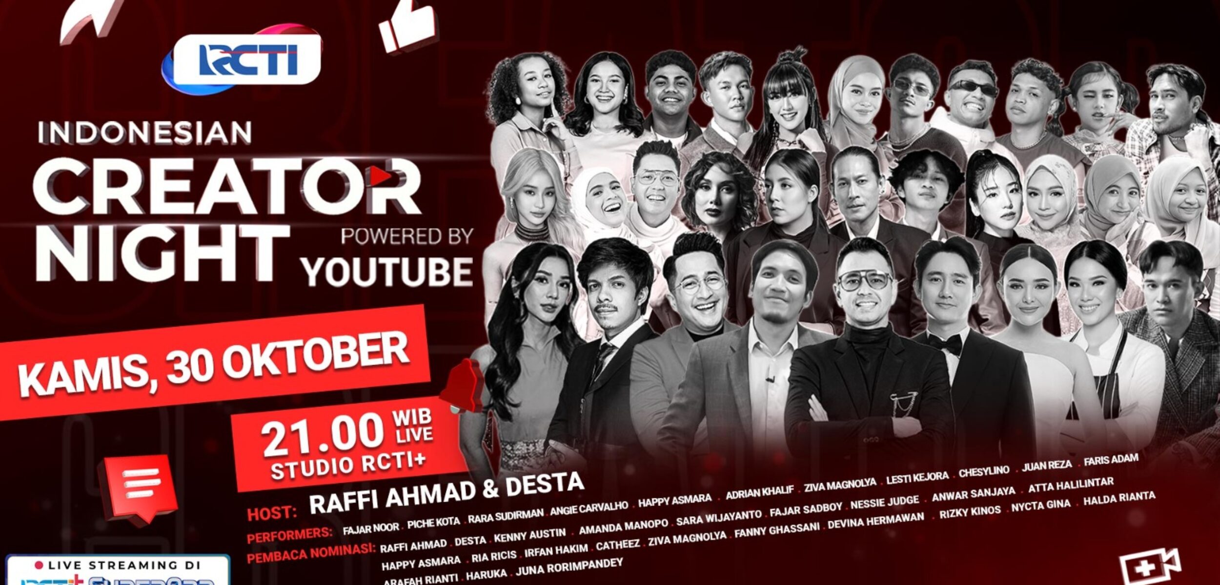 Indonesian Creator Night 2025: Malam Puncak Perayaan Kreativitas dan Inspirasi Kreator Digital Tanah Air, Live dan Eksklusif di RCTI!
