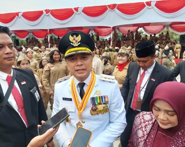 Wali Kota Surabaya Eri Cahyadi saat ditemui usai Upacara Peringatan Hari Pahlawan di Taman Surya. (Husni Habib/Kabarterdepan.com)
