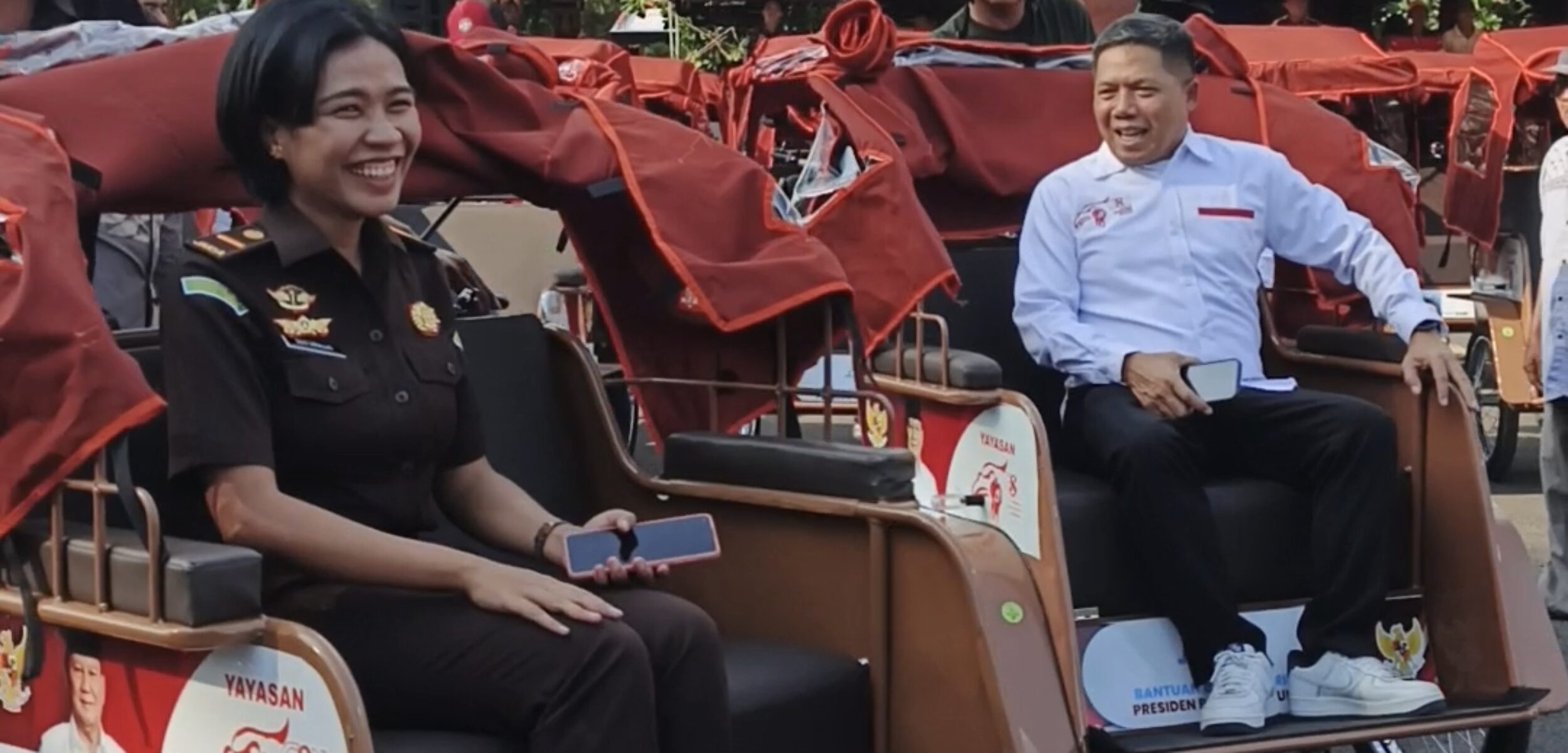Becak listrik pemberian Presiden Prabowo