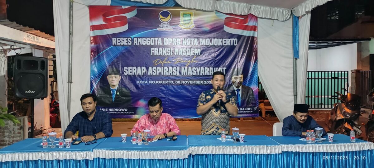 Wakil Ketua II DPRD Kota Mojokerto, Arie Hernowo saat reses di Dapil 3 Kecamatan Prajuritkulon. (Redaksi Kabar Terdepan)
