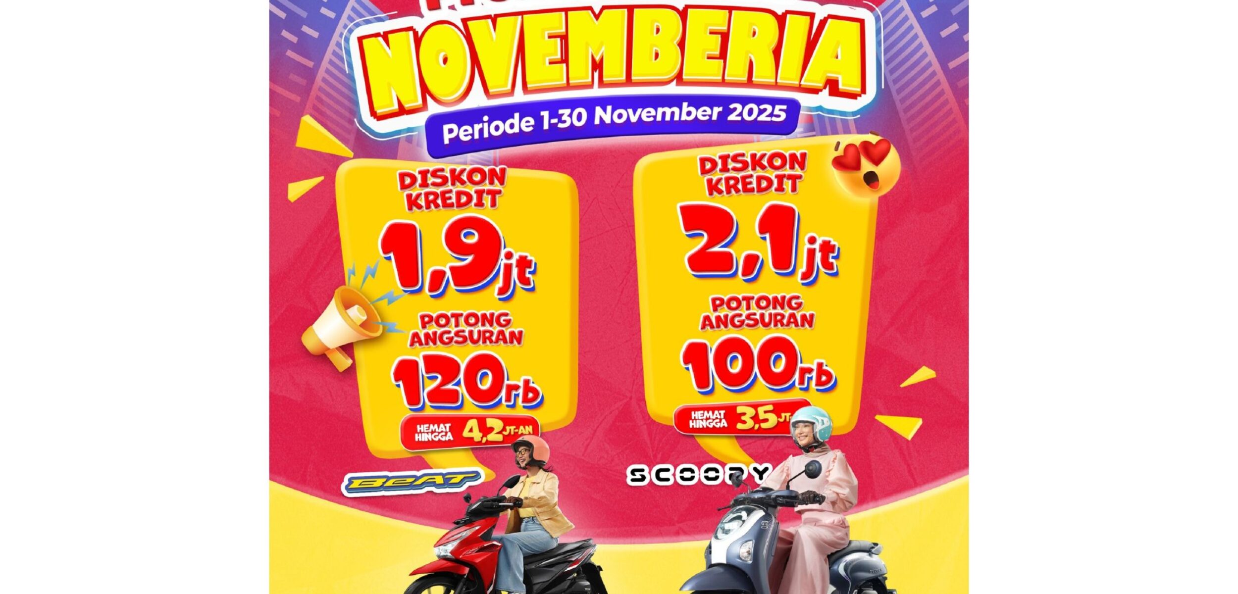 Promo Honda Novemberia di Tirto Agung Motor (TAM) Sidoarjo. (Istimewa)