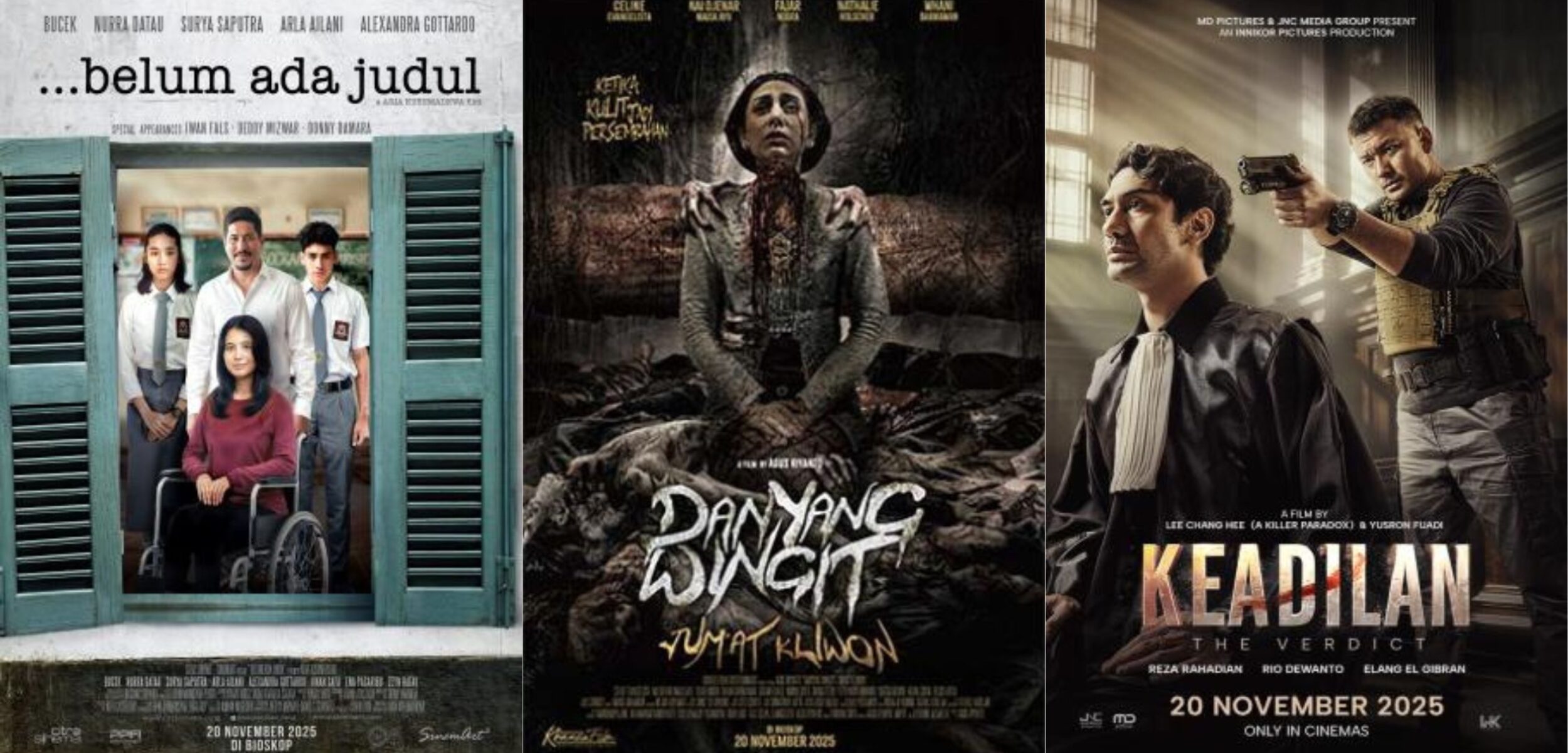 3 Film Tayang Perdana Hari Ini 20 November 2025, Berikut Jadwalnya