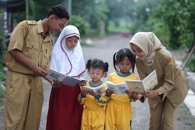 Ilustrasi guru di Indonesia. (Freepik)generasi muda