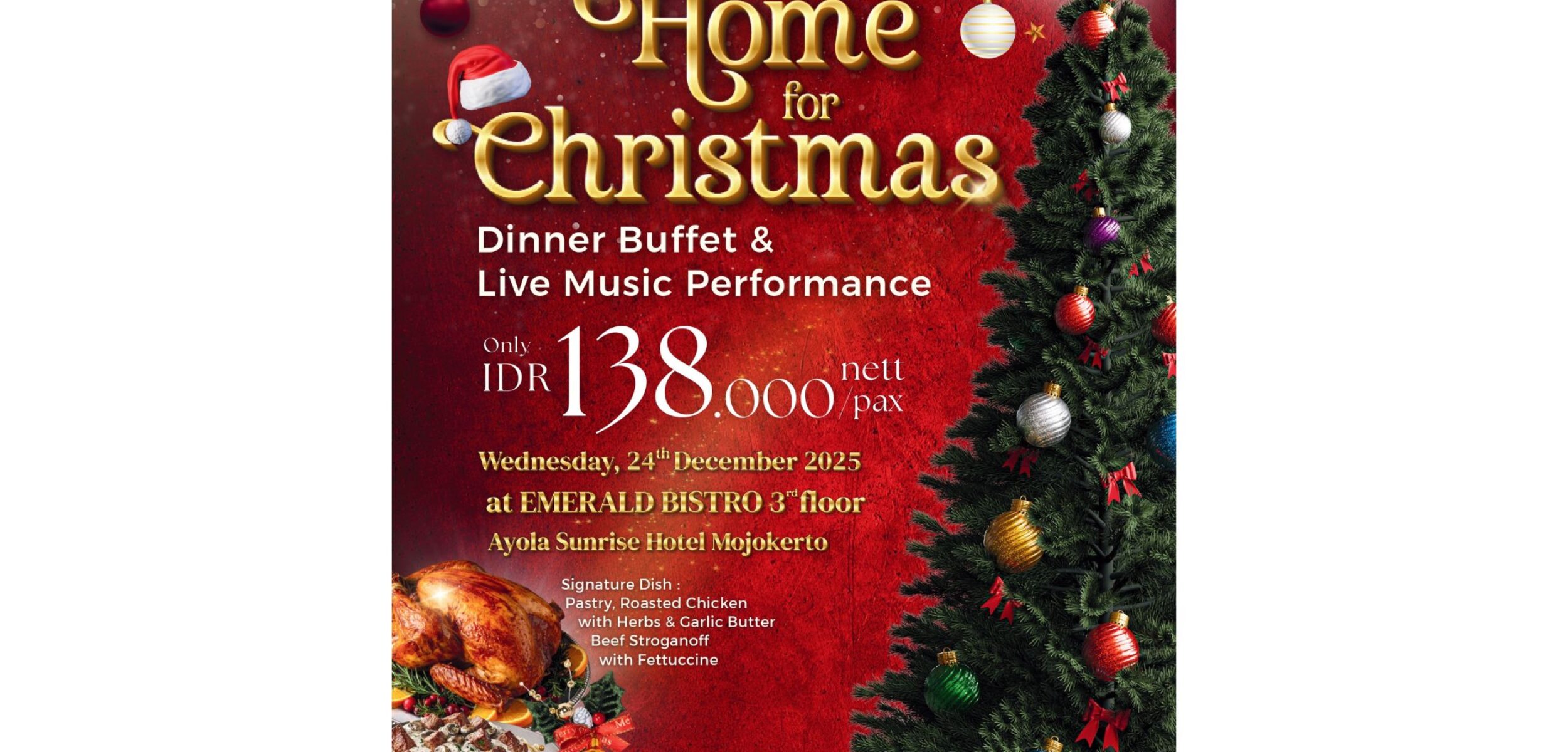 Ayola Sunrise Mojokerto menghadirkan suasana Natal melalui gelaran spesial bertajuk 'Home for Christmas'. (Ayola Sunrise for Kabar Terdepan)